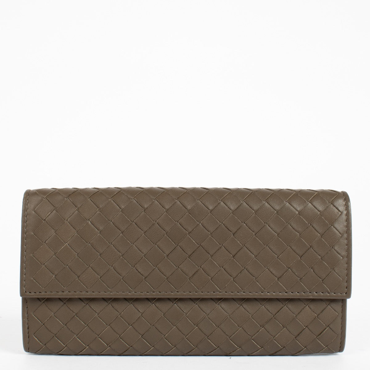 authentic preloved Bottega Veneta Taupe Intrecciato Long Wallet on Labellov.com