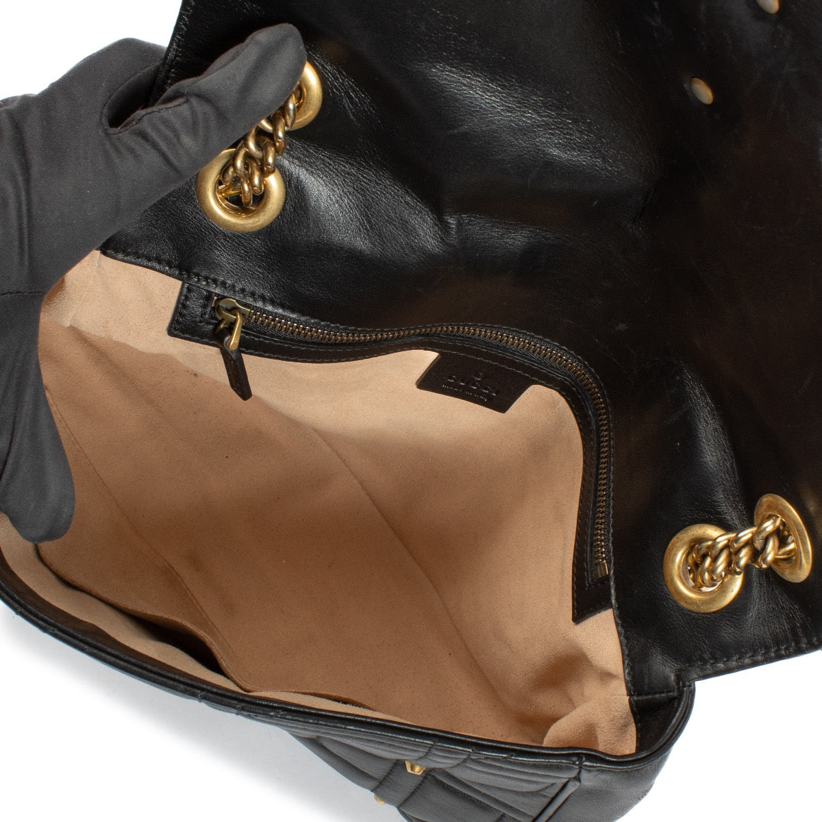 shop 100% authentic second hand Gucci Black Studded GG Marmont Medium Bag on Labellov.com