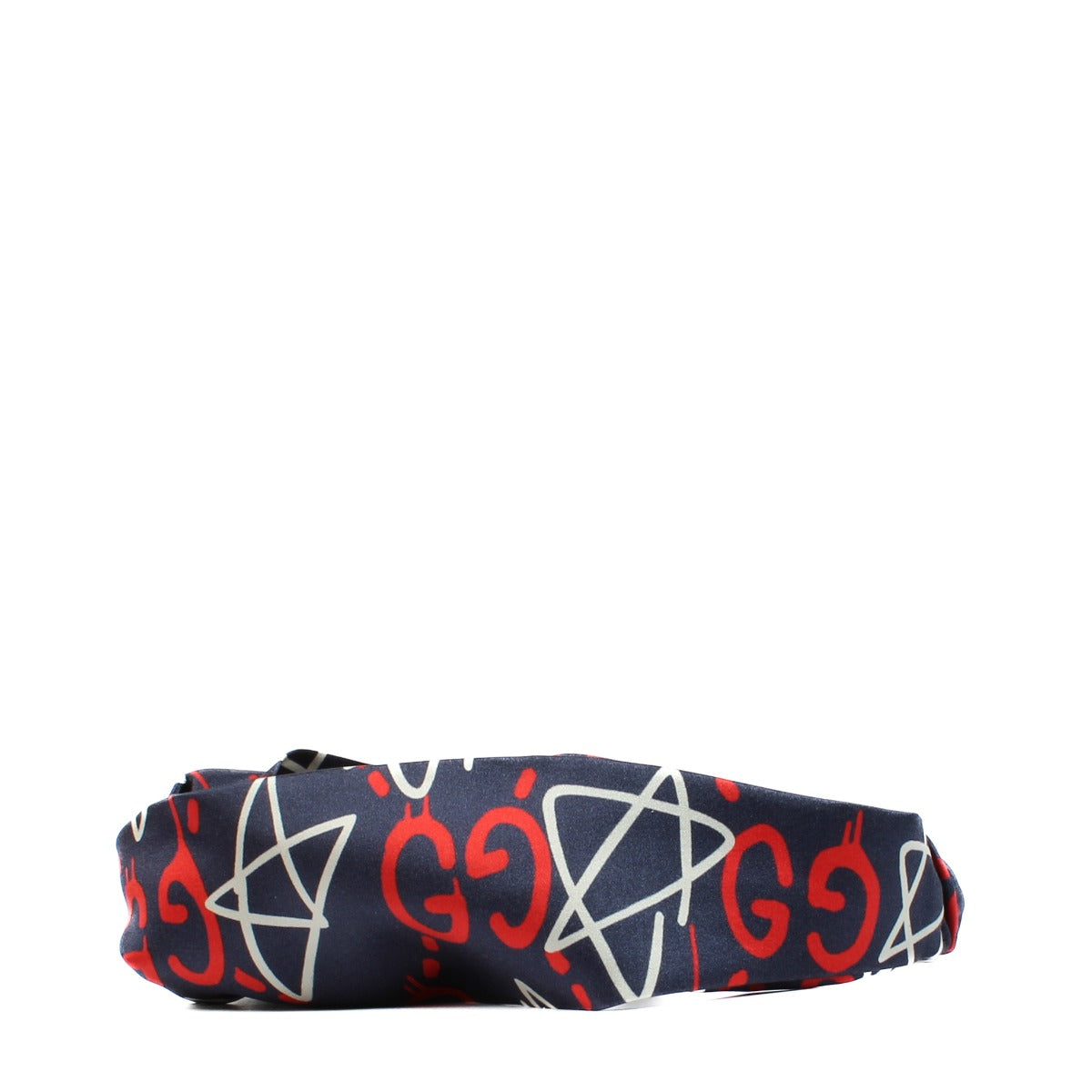 Bandeau en soie Gucci Ghost GG Graffiti