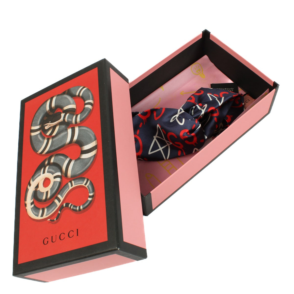 Gucci Ghost GG Graffiti Silk Headband