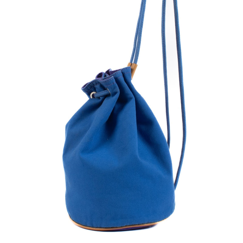shop 100% authentic second hand Hermès Blue Canvas Bucket Bag on Labellov.com