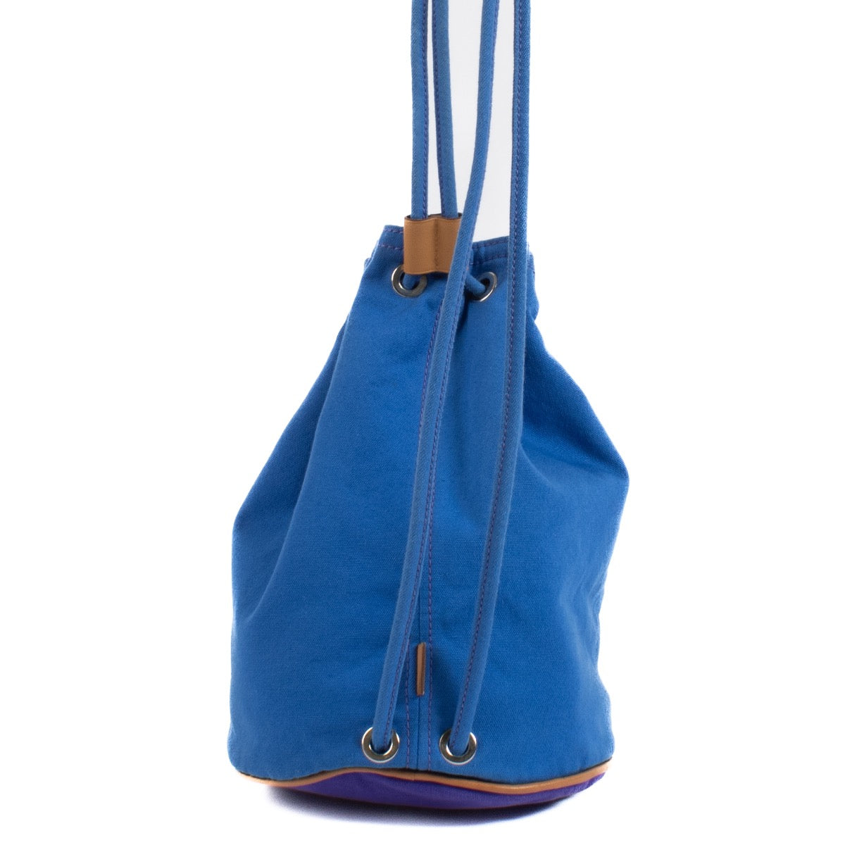 shop 100% authentic second hand Hermès Blue Canvas Bucket Bag on Labellov.com