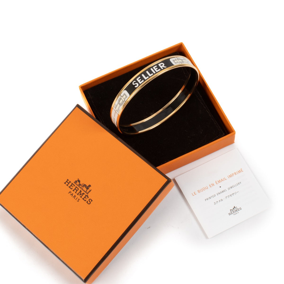 Shop 100% authentic secondhand Hermès Sellier Enamel Bangle Bracelet on Labellov.com