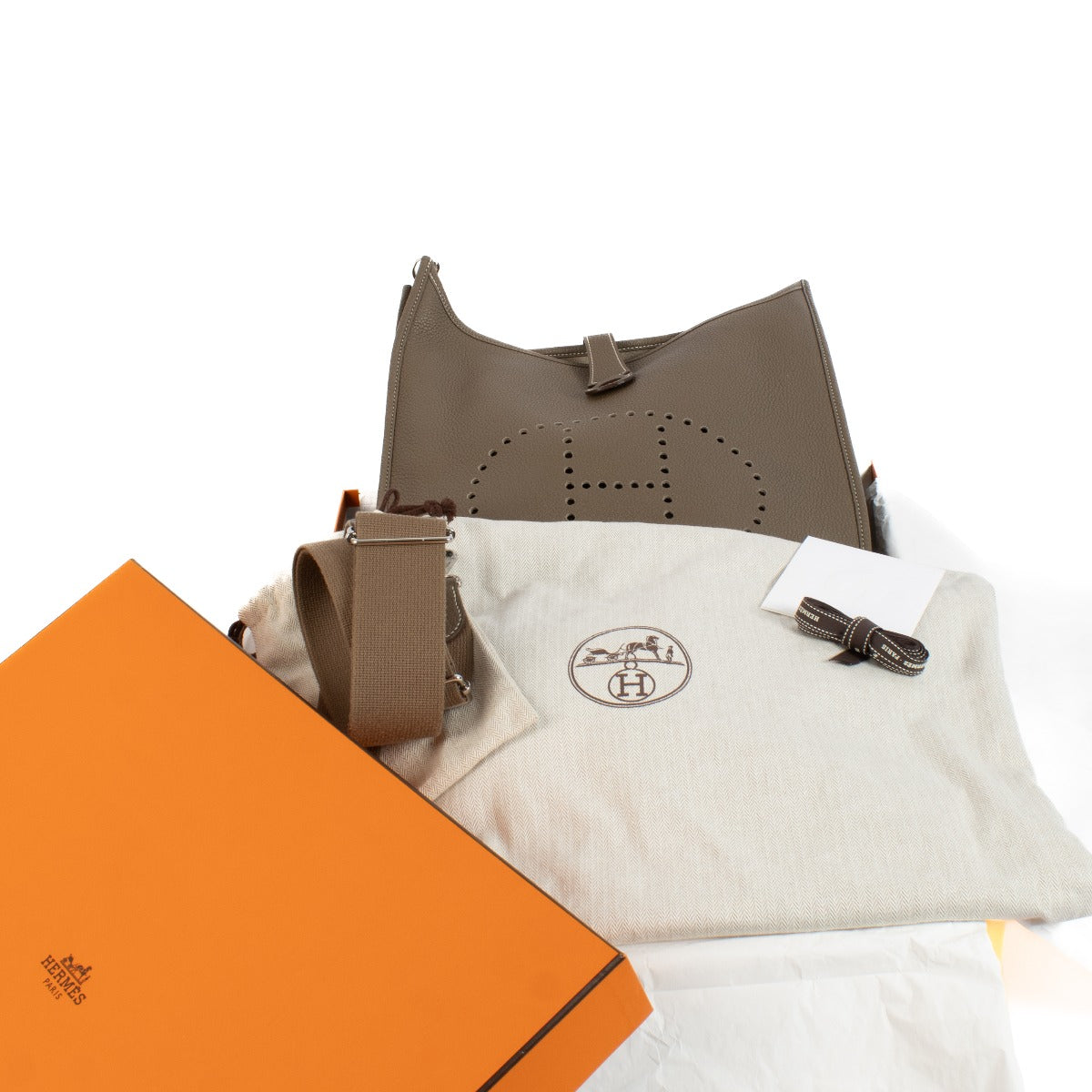 Hermès Evelyne 33 Etoupe Clemence PHW