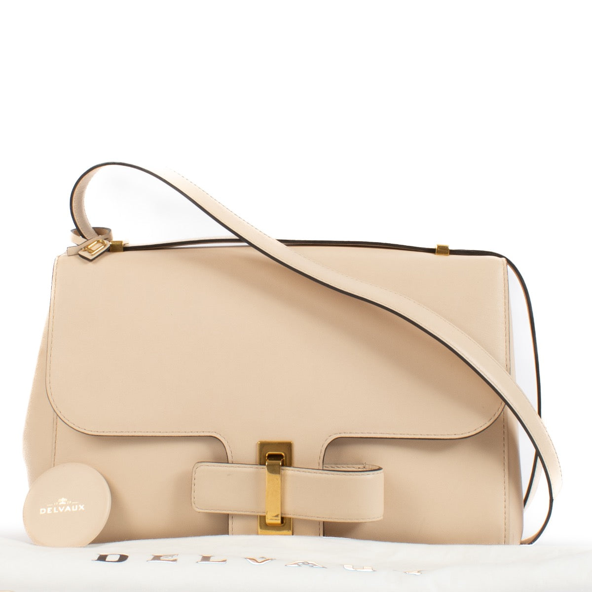 shop 100% authentic second hand Delvaux Simplissime City Nude Cadence Shoulder Bag on Labellov.com