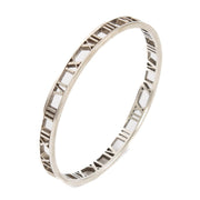Tiffany & Co. Silver Atlas Roman Numeral Bangle Bracelet