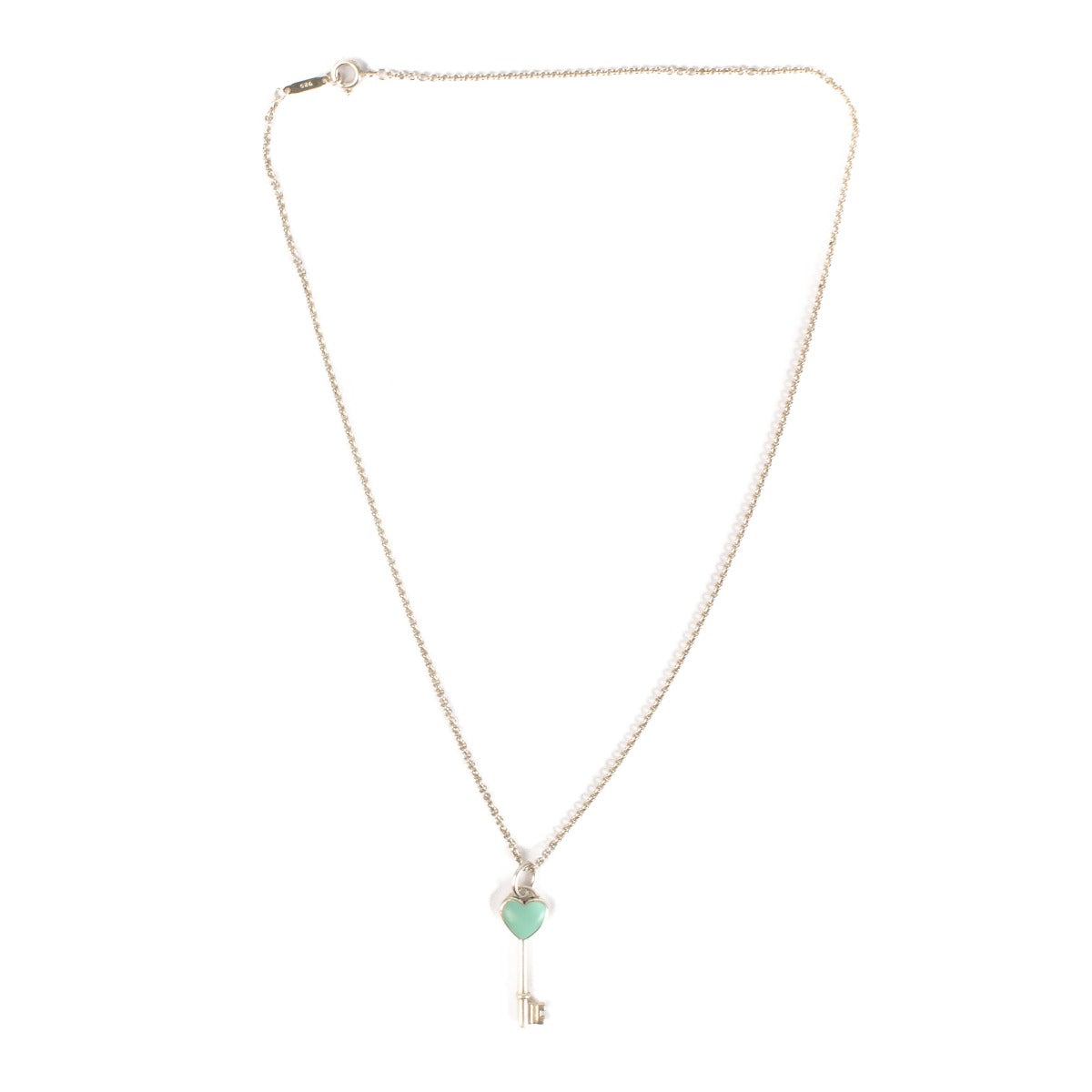 Tiffany & Co Silver Heart Key Necklace