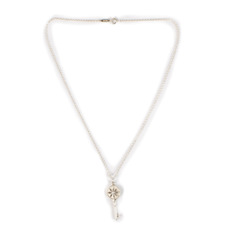 Tiffany & Co. Silver Daisy Key Diamond Necklace