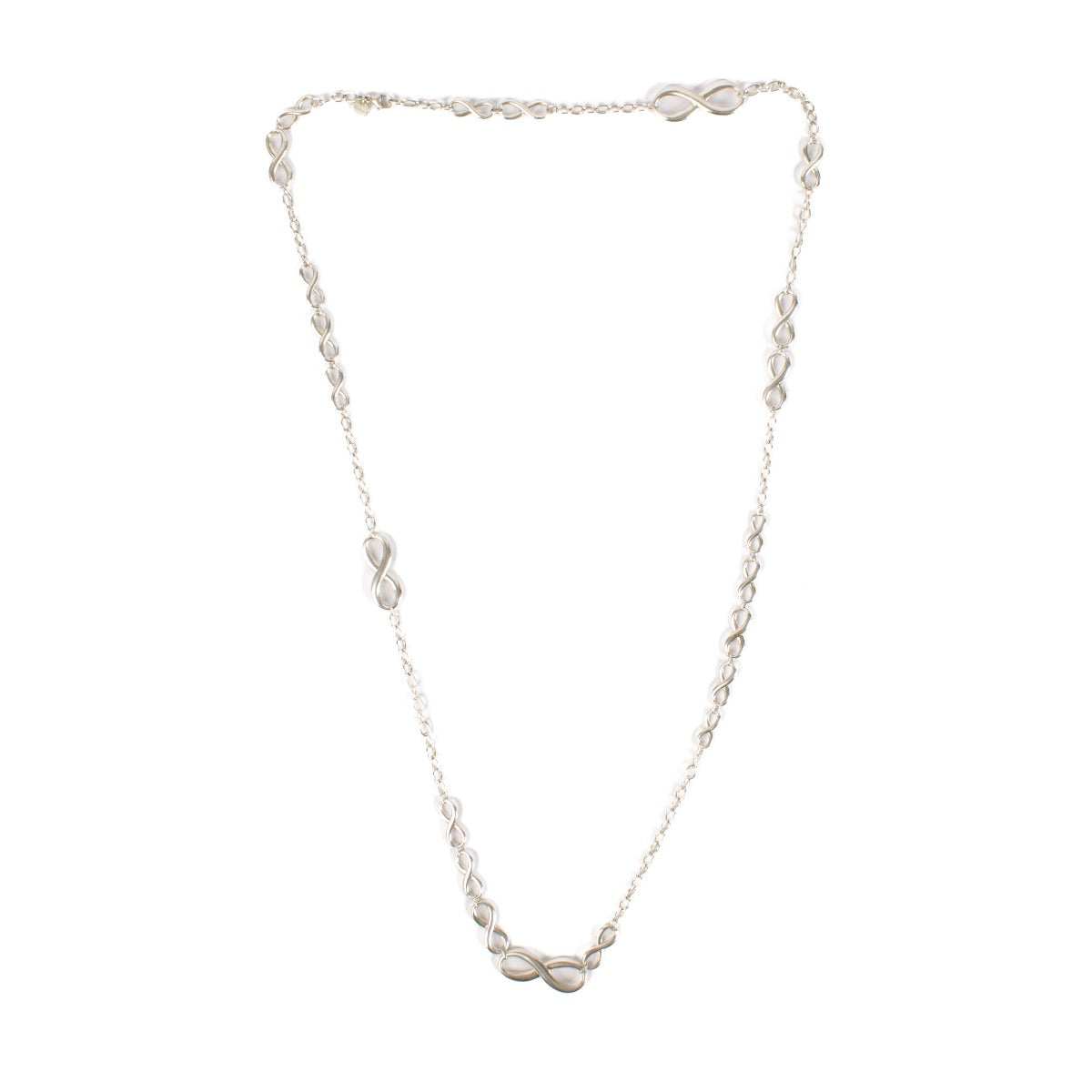 Tiffany & Co. Silver Endless Infinity Long Necklace