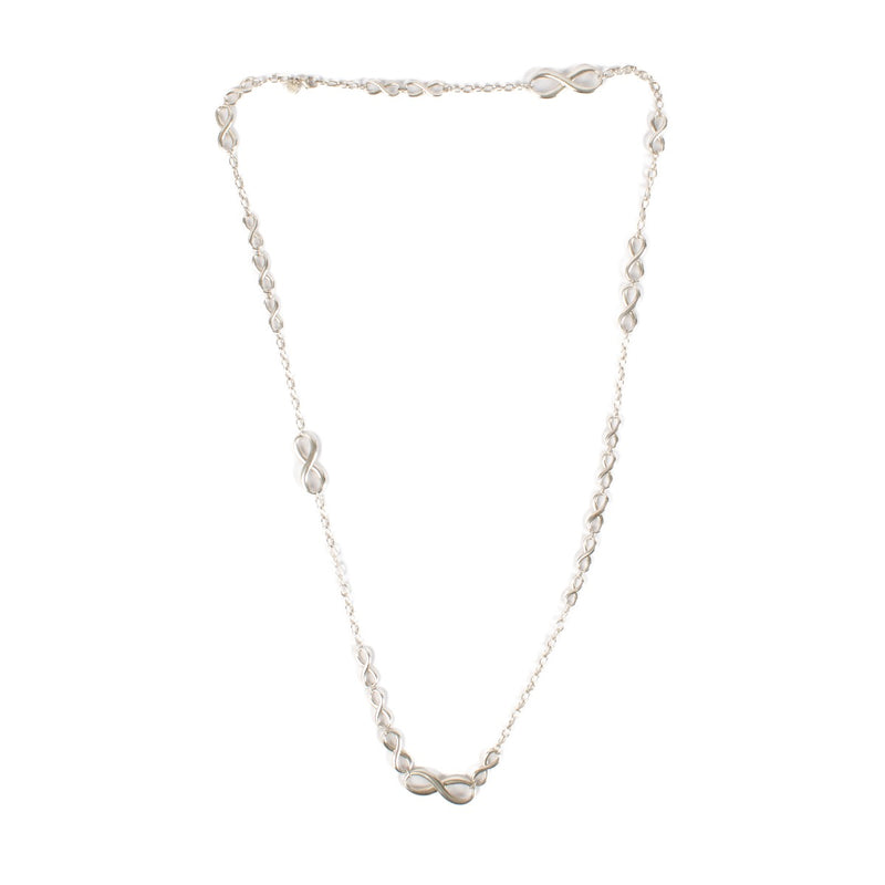 Tiffany & Co. Silver Endless Infinity Long Necklace