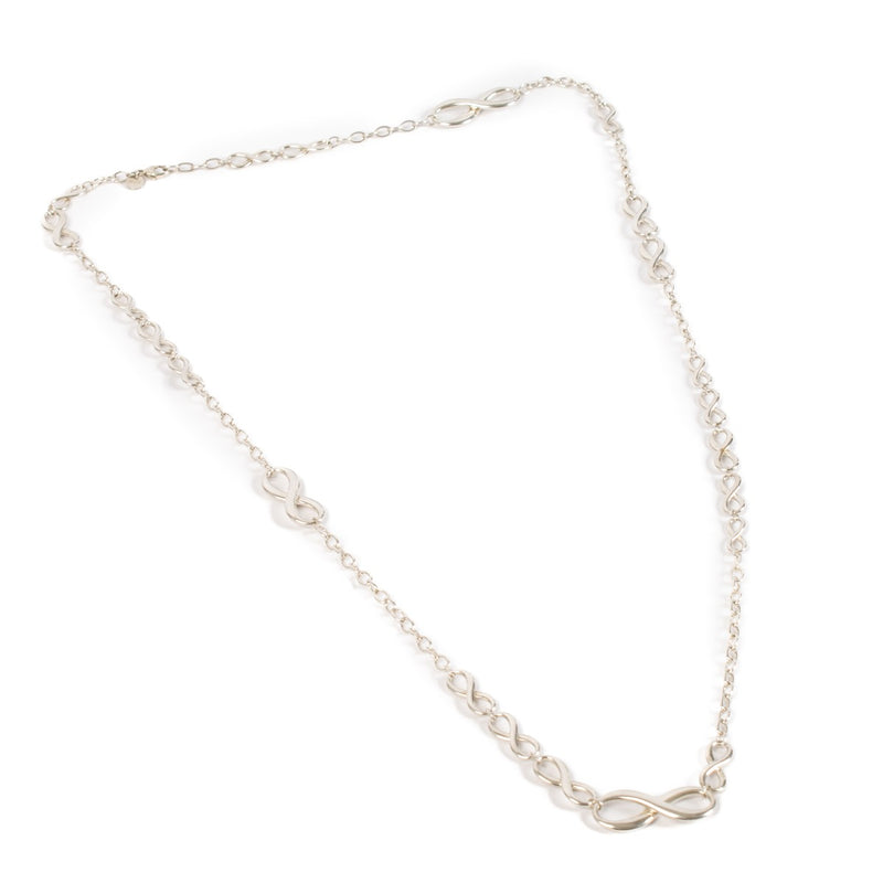 Tiffany & Co. Silver Endless Infinity Long Necklace