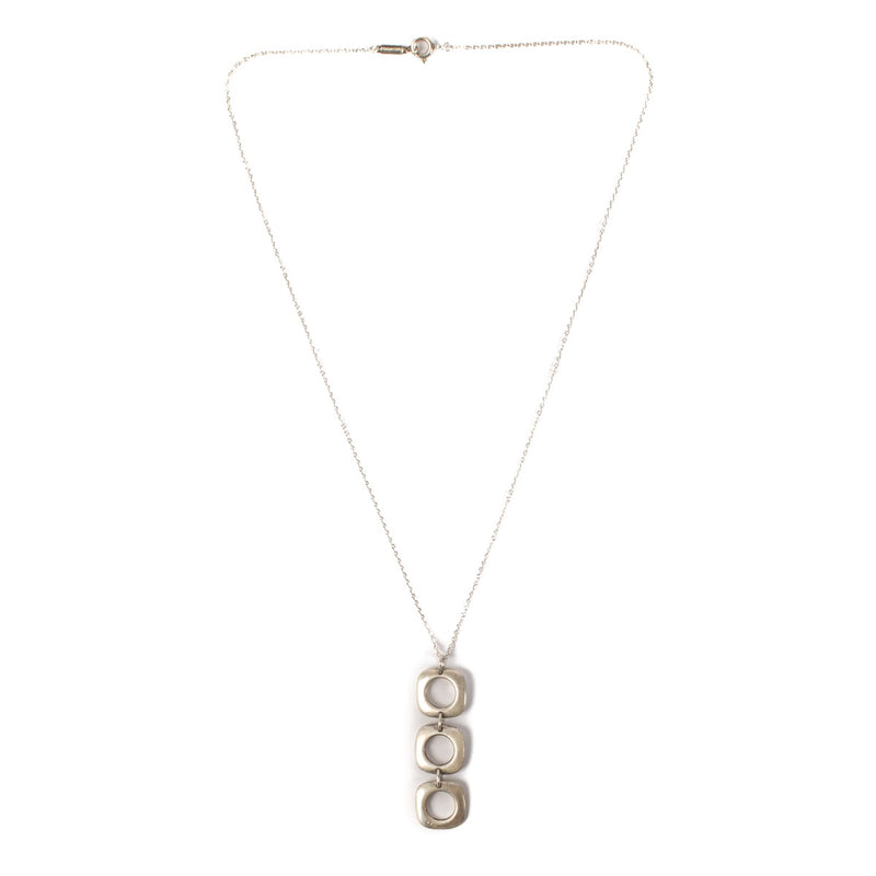 shop 100% authentic second hand Tiffany & Co. Silver Triple Square Cushion Necklace on Labellov.com