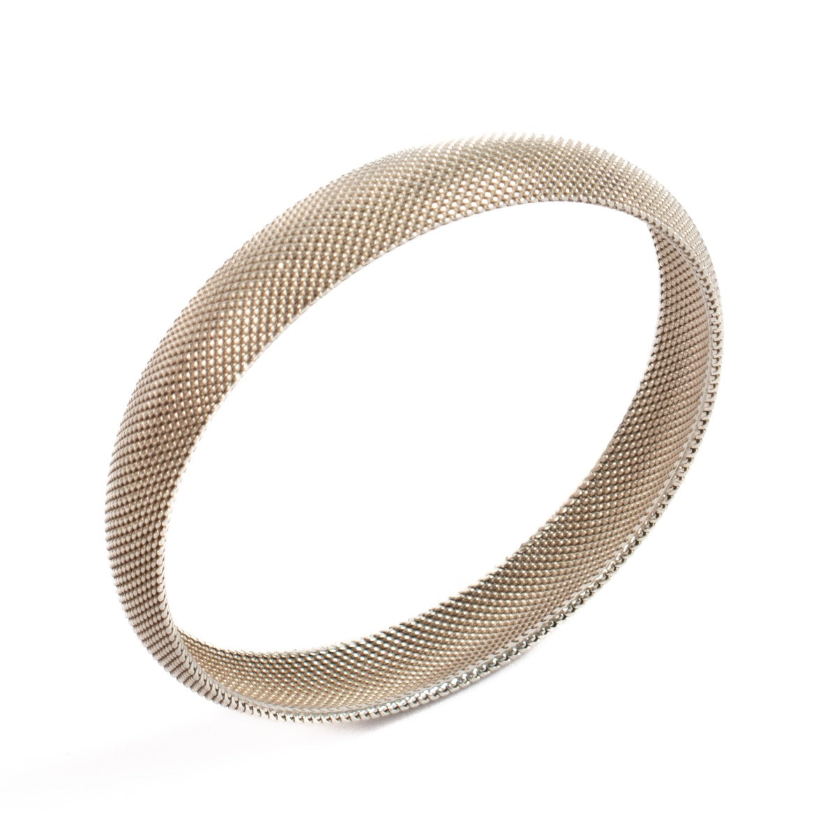 Tiffany & Co Silver Somerset Mesh Bangle Bracelet