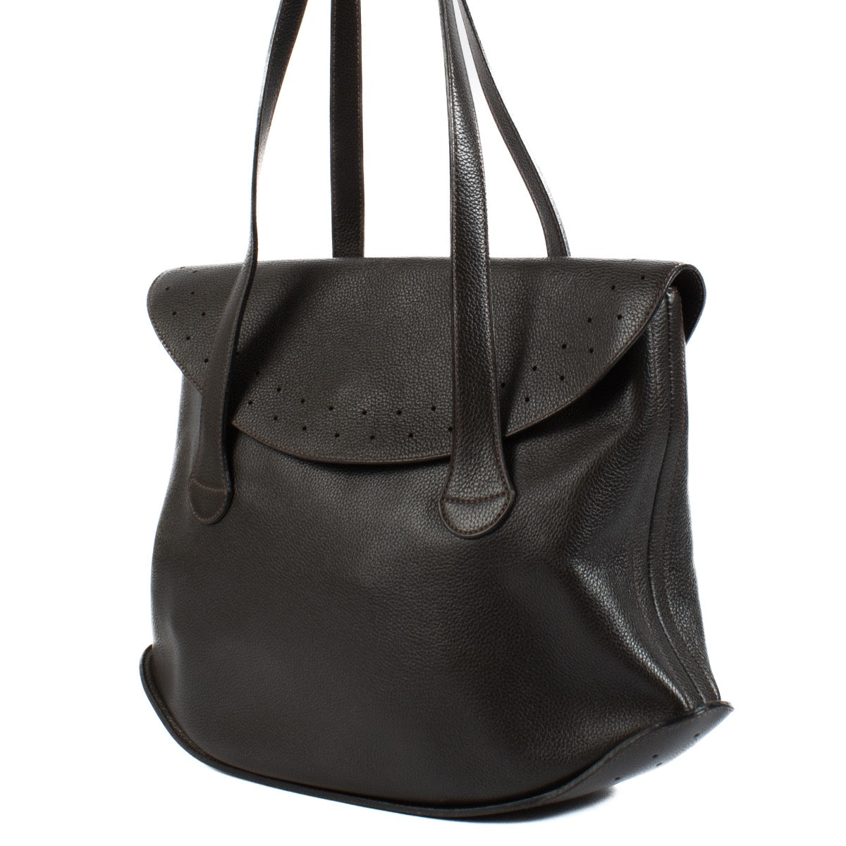 shop 100% authentic second hand Delvaux Brown Leather Mémoire Shoulder Bag on Labellov.com