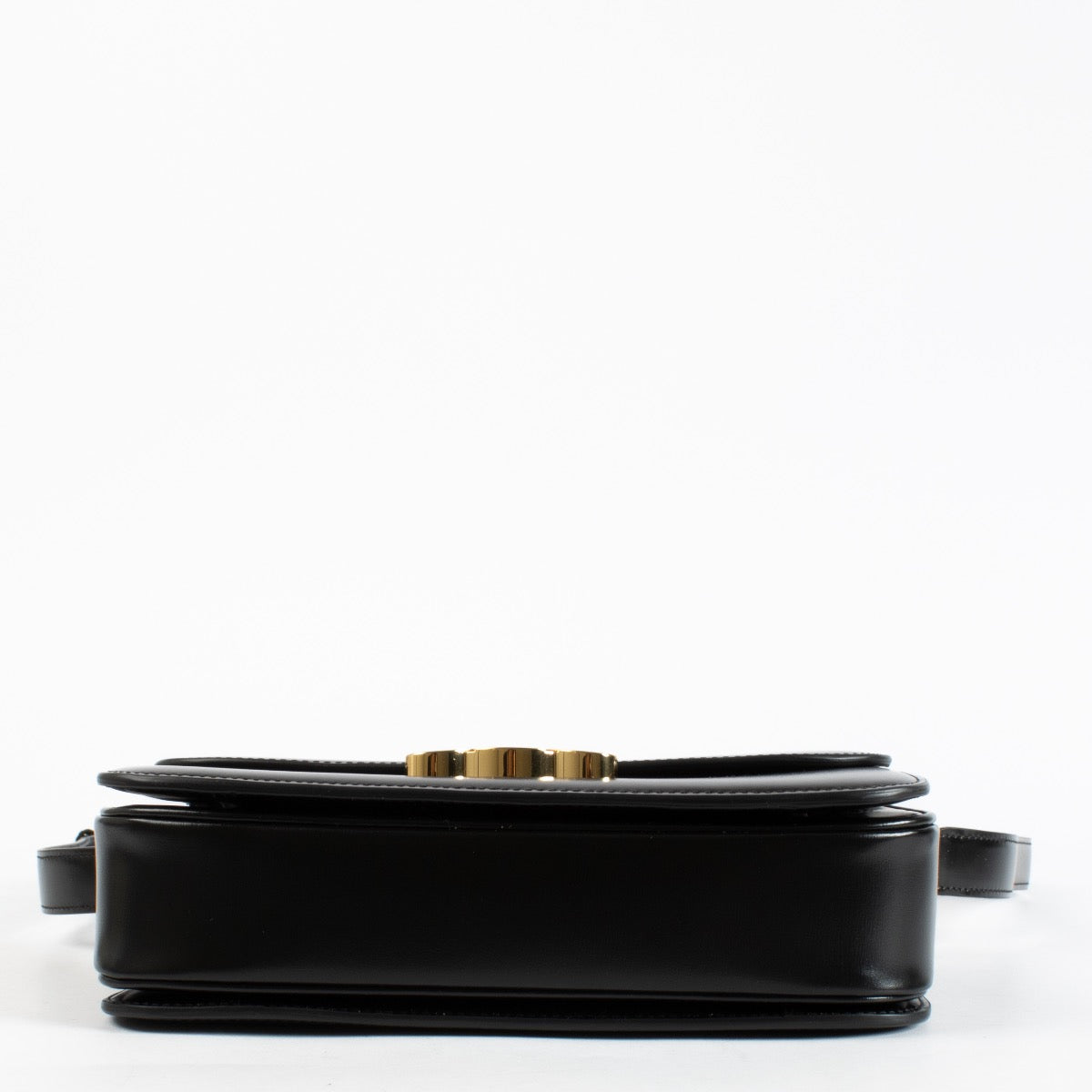Authentic preloved Celine Black Shiny Calfskin Classique Triomphe Bag on LAbellov.com