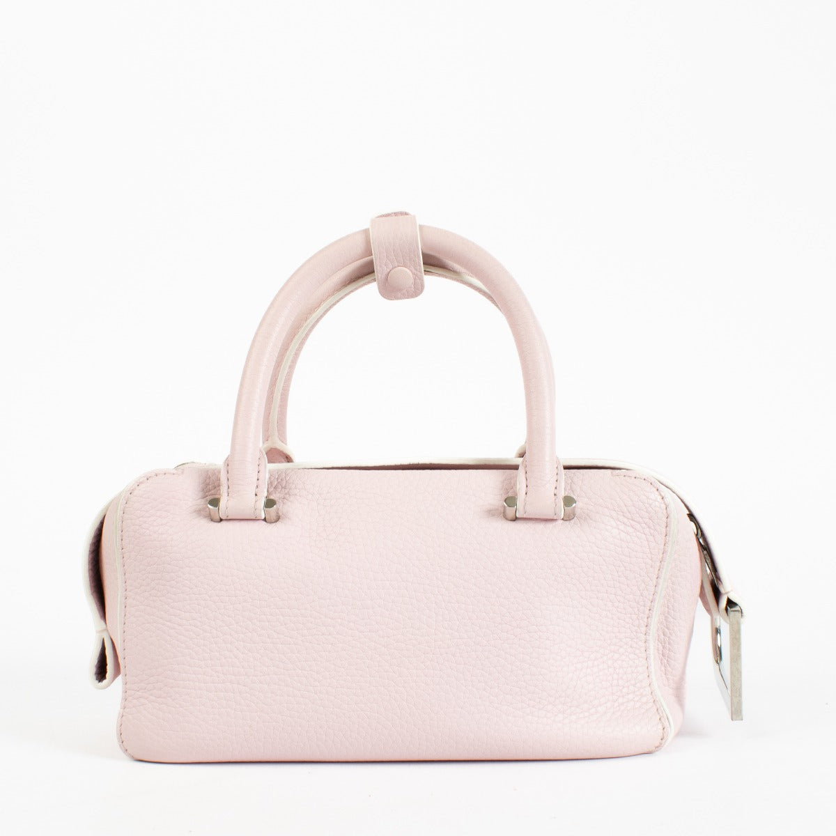 Authentic pre-loved Delvaux Pink Taurillon Soft Top Cool Box Bag on Labellov.com