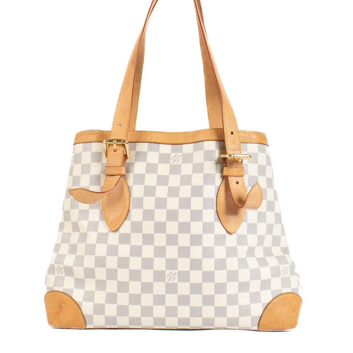 Shop safe online at Labellov in Antwerp, Brussels and Knokke this 100% authentic second hand Louis Vuitton Damier Azur Hampstead MM Bag