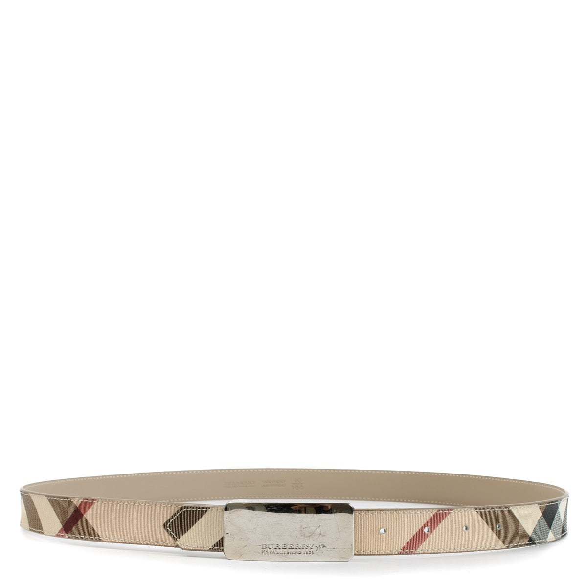 shop 100% authentic second hand Burberry Monogram Belt - Size 100 on Labellov.com