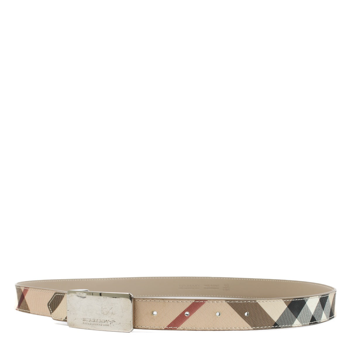 shop 100% authentic second hand Burberry Monogram Belt - Size 100 on Labellov.com