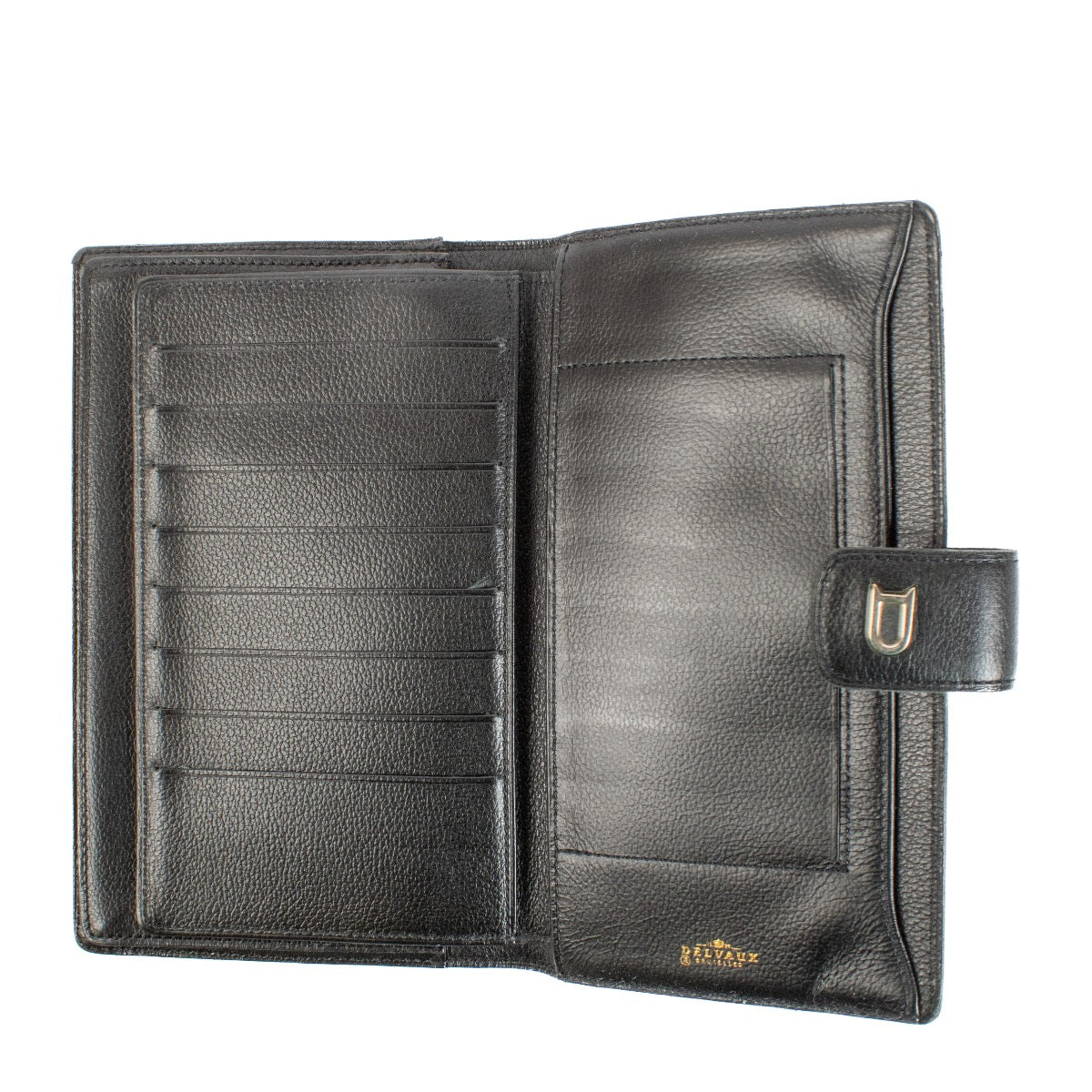 Shop safe online at Labellov in Antwerp and Knokke this 100% authentic second hand Delvaux Black Valeur Wallet