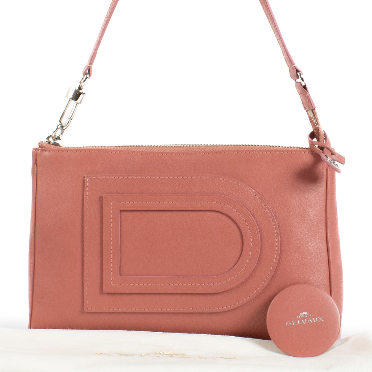 shop 100% authentic second hand Delvaux Pink Pochette on Labellov.com