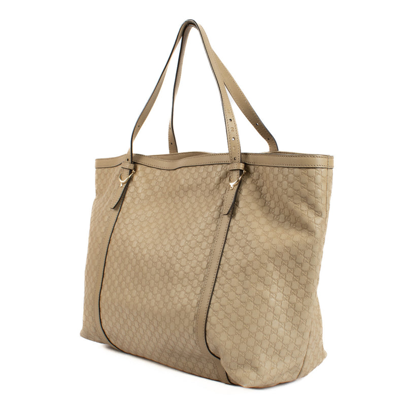 Gucci Microguccissima Biscuit Beige Shopping Tote Bag