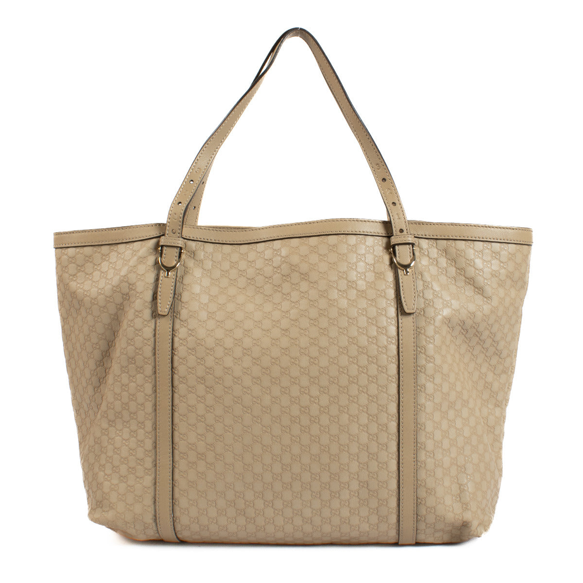 Gucci Microguccissima Biscuit Beige Shopping Tote Bag