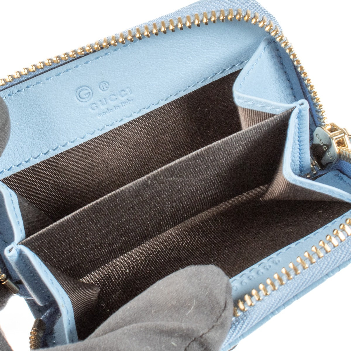 Porte-monnaie Gucci bleu Microguccissima