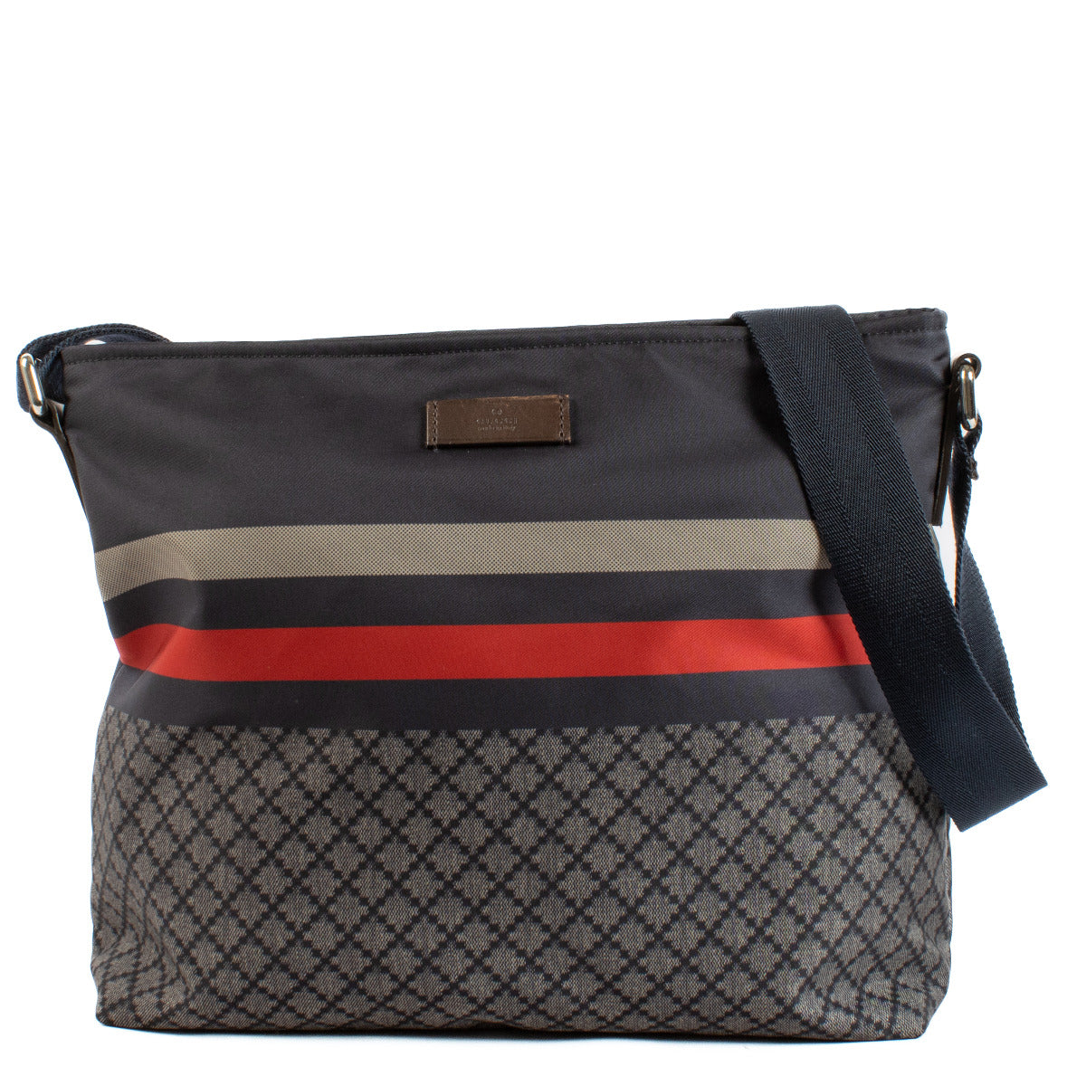Gucci Blue Web Nylon Messenger Bag