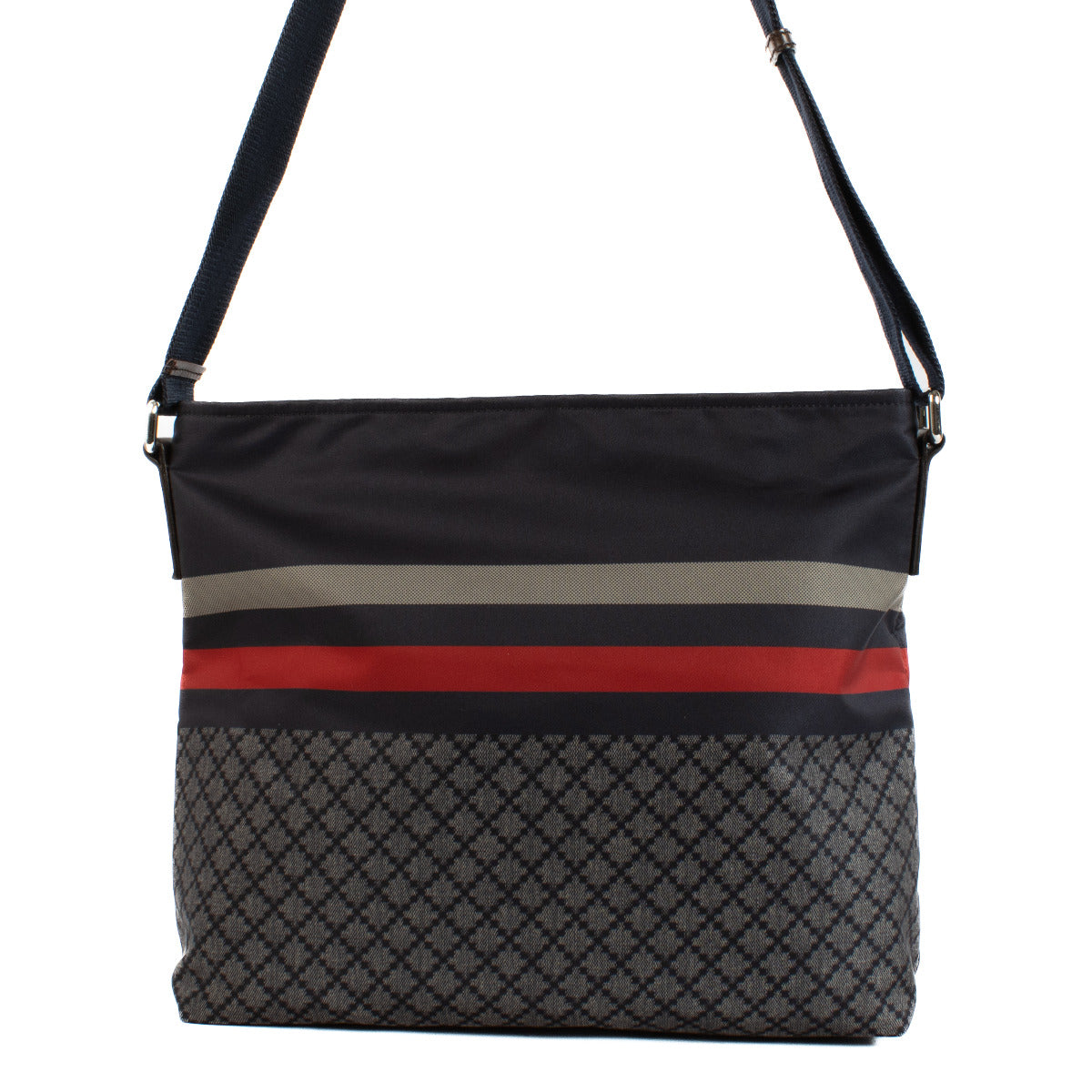 Sacoche bandoulière Gucci en nylon bleu avec bande Web