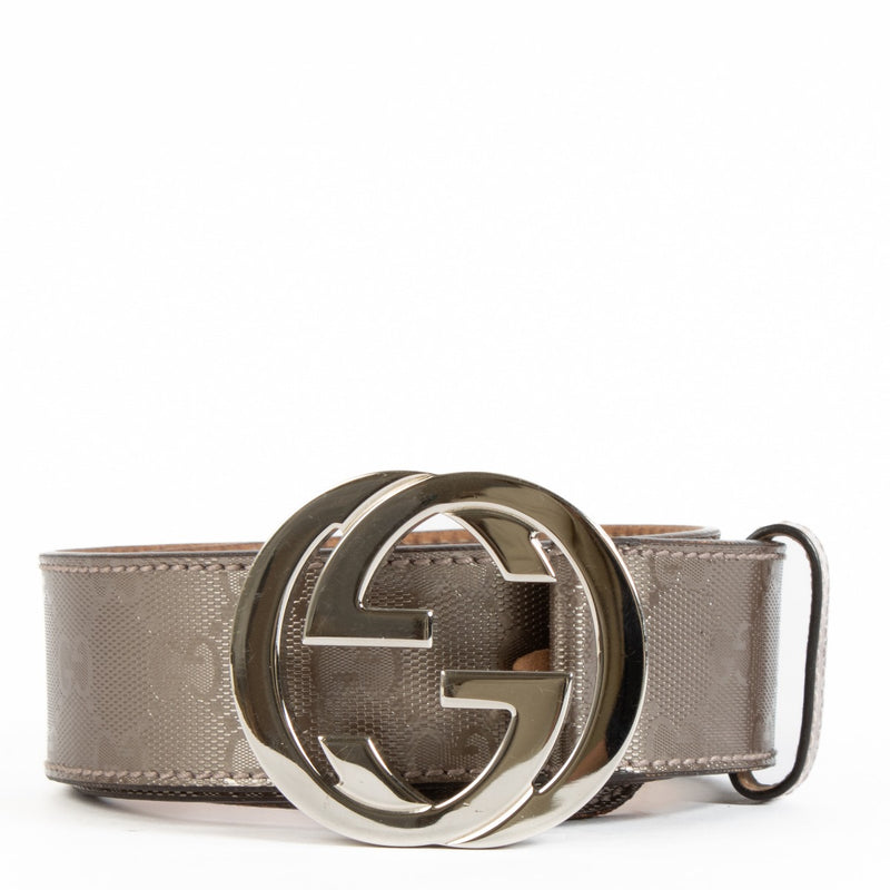 shop 100% authentic second hand Gucci Silver Belt - Size 95 on Labellov.com