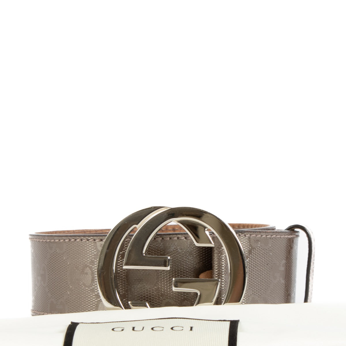 shop 100% authentic second hand Gucci Silver Belt - Size 95 on Labellov.com