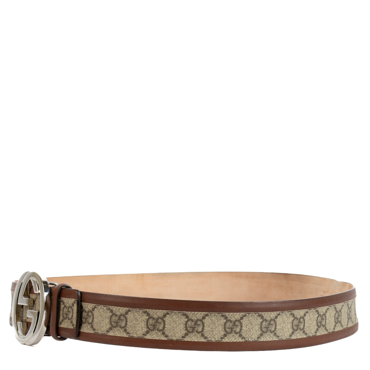 shop 100% authentic second hand Gucci Brown Monogram Belt - Size 95 on Labellov.com