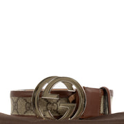 shop 100% authentic second hand Gucci Brown Monogram Belt - Size 95 on Labellov.com