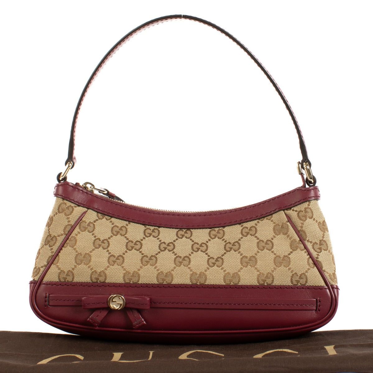 shop 100% authentic second hand Gucci GG Jacquard Baguette Bag on Labellov.com