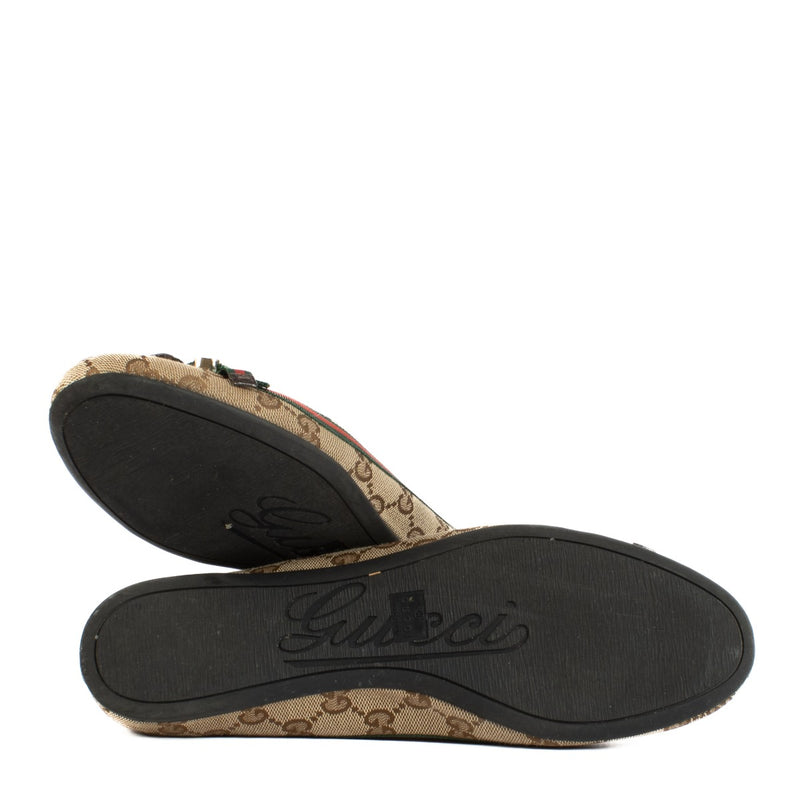 shop 100% authentic second hand Gucci Monogram Flats - Size 38 on Labellov.com