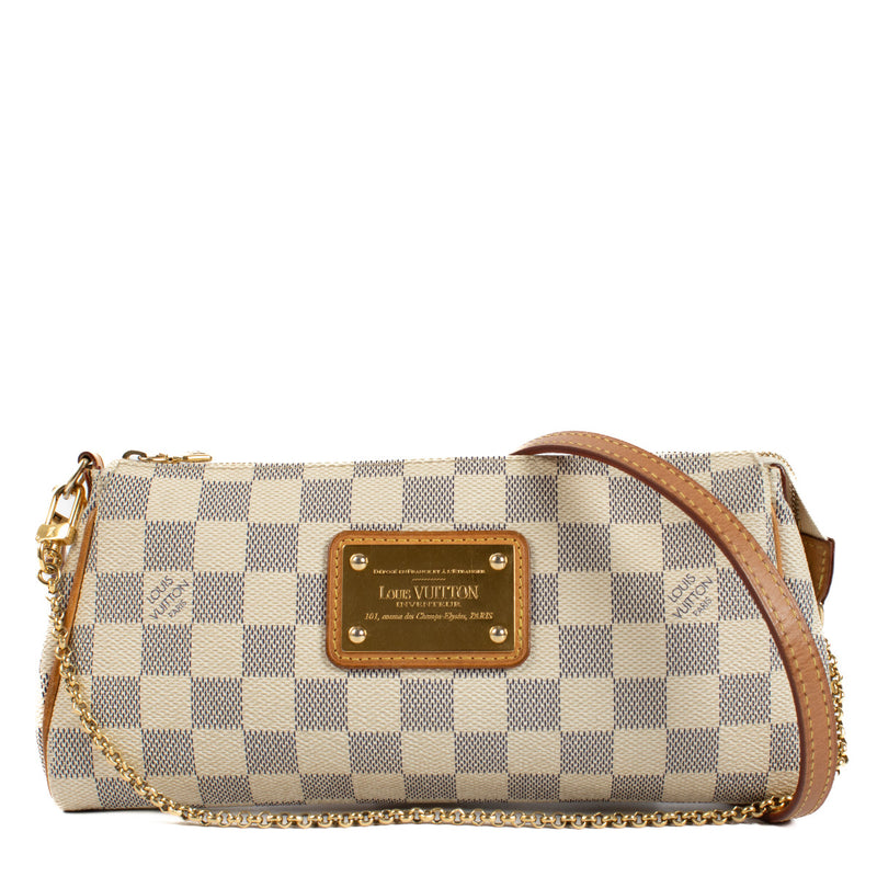 Louis Vuitton Damier Azur Eva Pochette Crossbody Bag