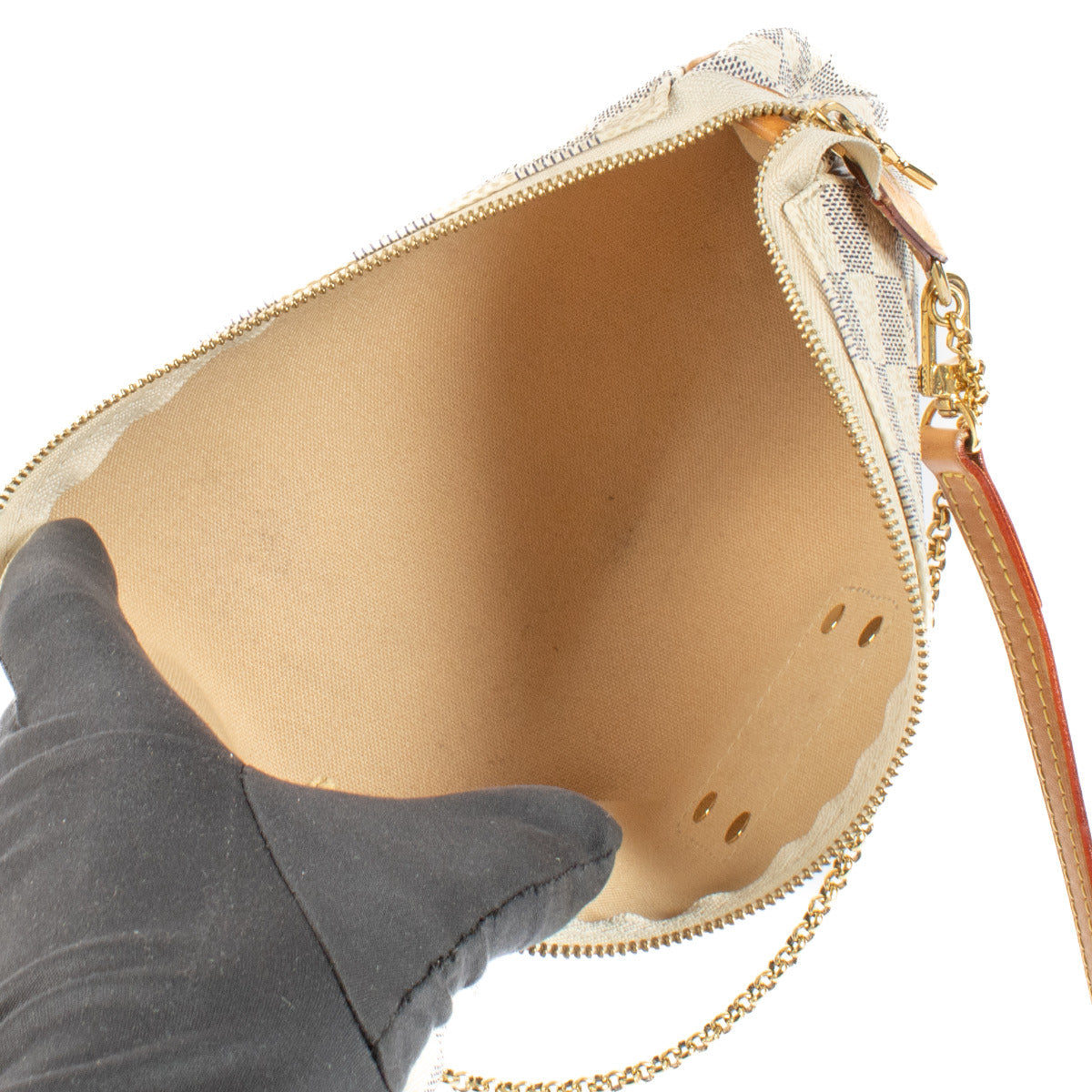 Louis Vuitton Damier Azur Eva Pochette Crossbody Bag