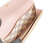 Shop safe online at Labellov in Antwerp, Brussels and Knokke this 100% authentic second hand Louis Vuitton Damier Azur Emilie Wallet