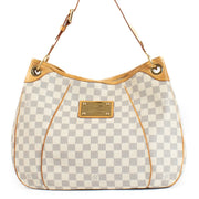Shop safe online at Labellov in Antwerp, Brussels and Knokke this 100% authentic second hand Louis Vuitton Damier Azur Galliera Shoulder Bag