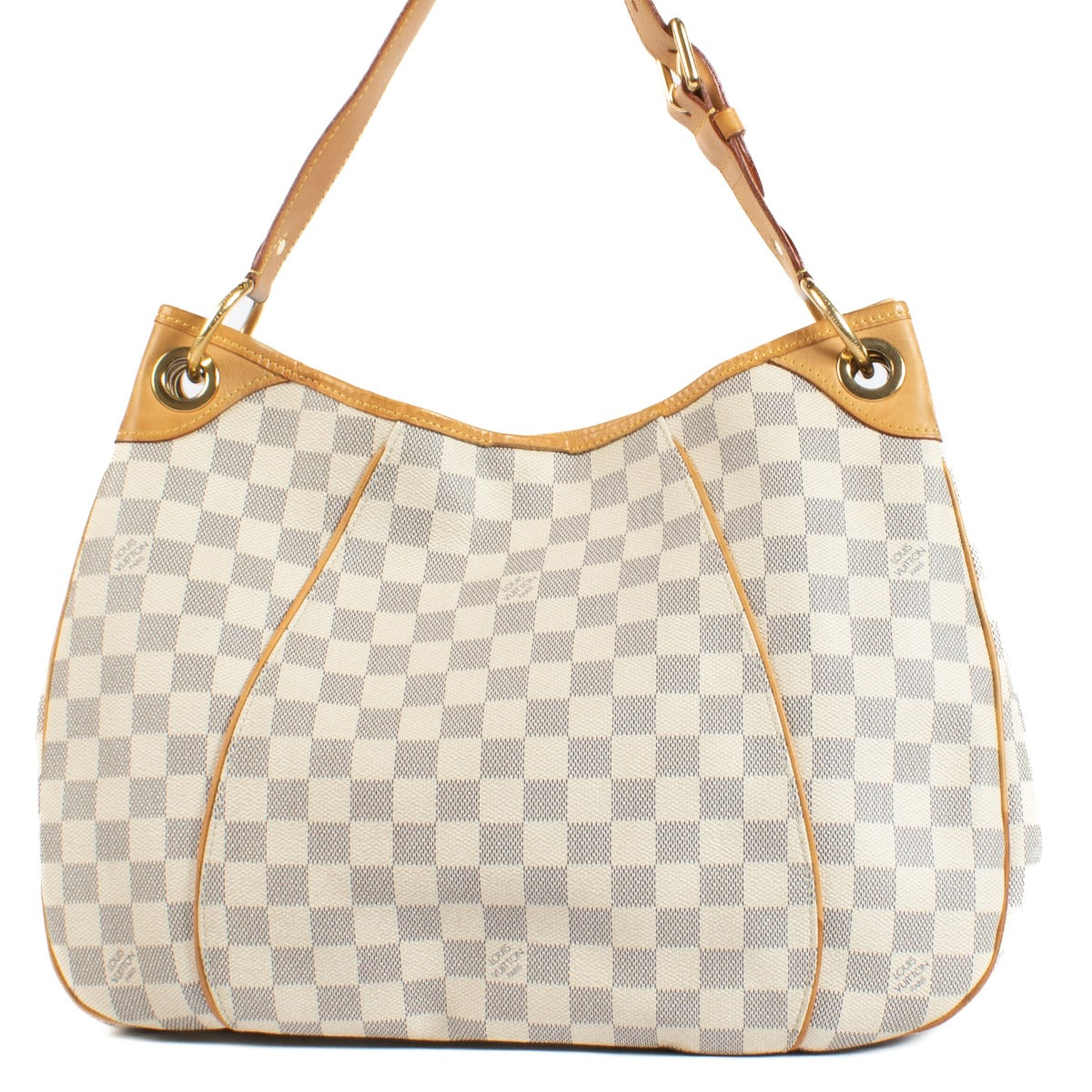 Shop safe online at Labellov in Antwerp, Brussels and Knokke this 100% authentic second hand Louis Vuitton Damier Azur Galliera Shoulder Bag