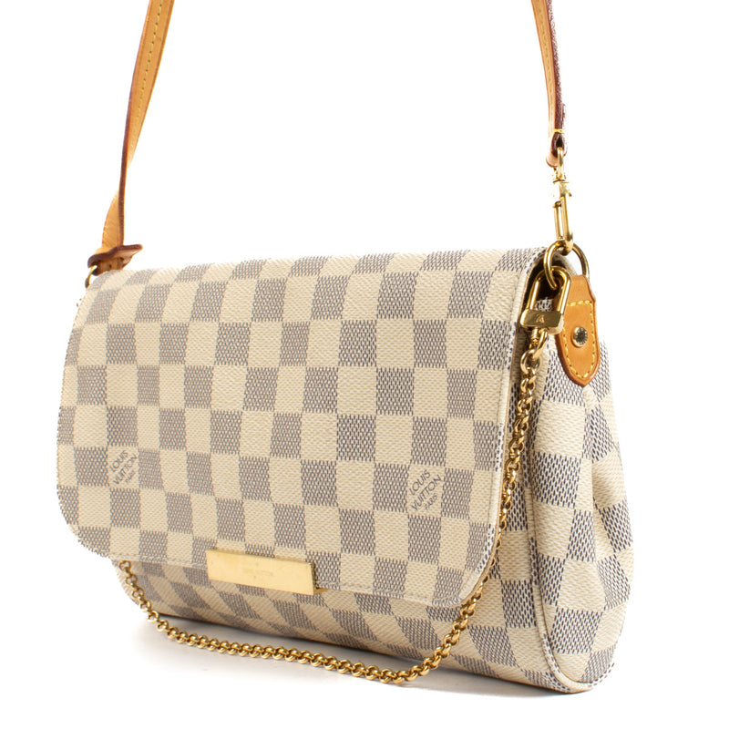 Louis Vuitton Damier Azur Favorite MM Crossbody Bag aan de beste prijs bij Labellov tweedehands luxe in Antwerpen en Knokke