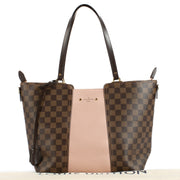 Shop safe online at Labellov in Antwerp, Brussels and Knokke this 100% authentic second hand Louis Vuitton Damier Ebene/Magnolia Jersey Tote Bag