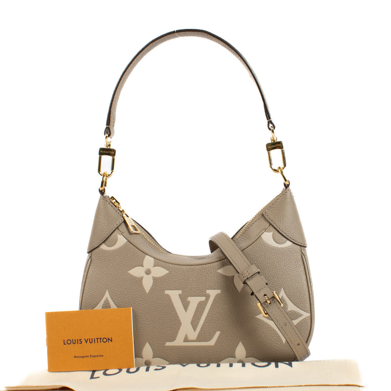 Louis Vuitton Bagatelle Bicolor Monogram Empreinte Shoulder Bag aan de beste prijs bij Labellov tweedehands luxe in Antwerpen en Knokke