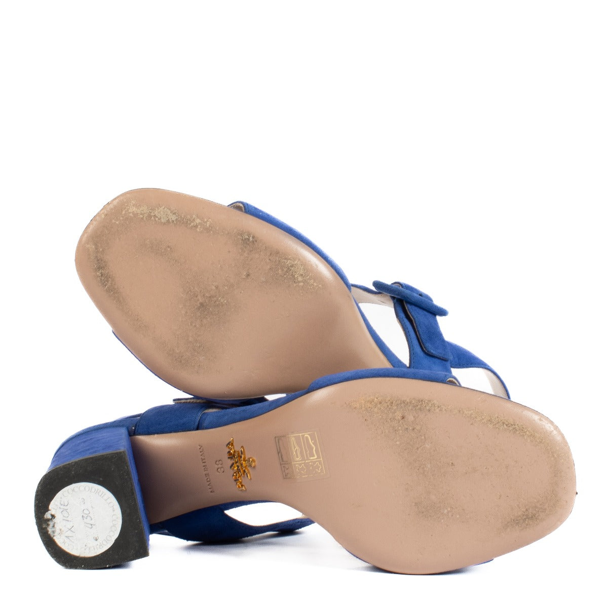 Escarpins en daim bleu Prada - Taille 38