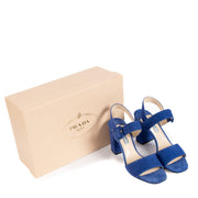 Shop safe online at Labellov in Antwerp, Brussels and Knokke this 100% authentic second hand Prada Blue Suede Heels - Size 38