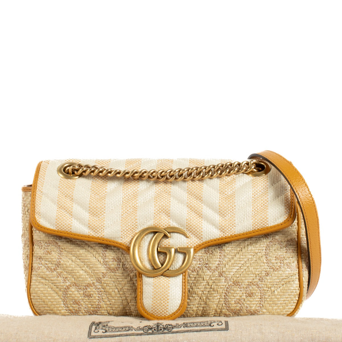 shop 100% authentic second hand Gucci Raffia GG Marmont Bag on Labellov.com