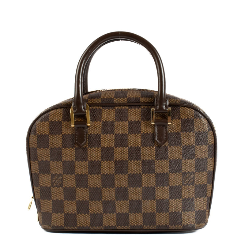 Shop safe online at Labellov in Antwerp, Brussels and Knokke this 100% authentic second hand Louis Vuitton Damier Ebene Sarria Mini Bag