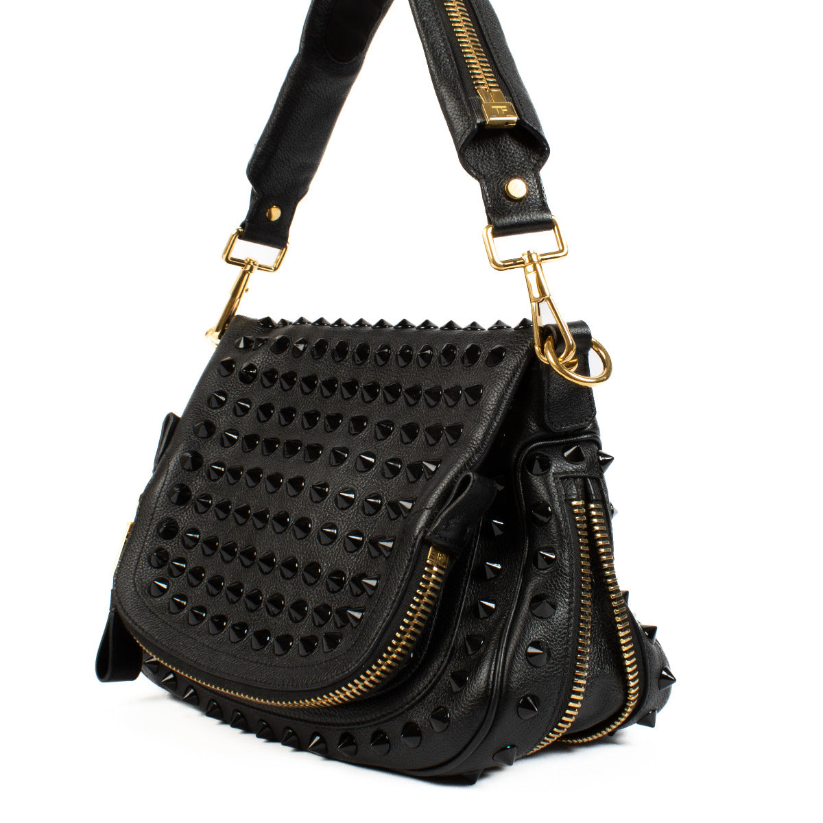Sac Jennifer medium clouté noir Tom Ford