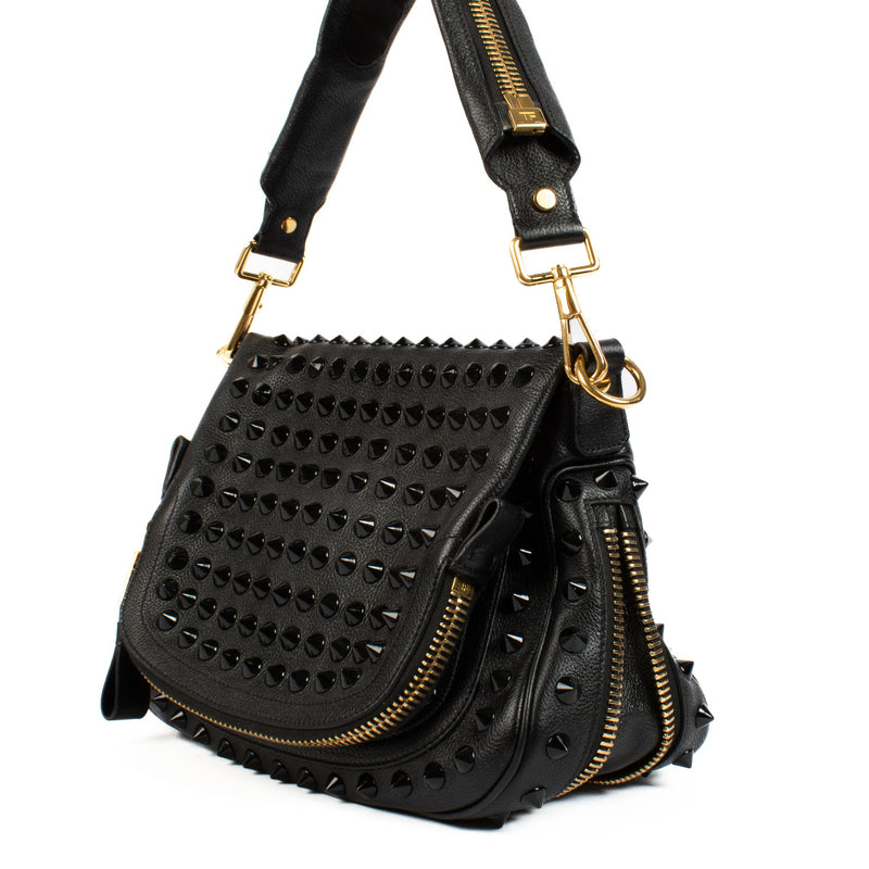Tom Ford Black Studded Medium Jennifer Bag